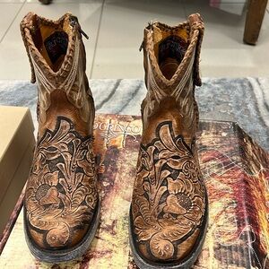 Old Gringo cowboy queenwood western boot taupe new